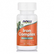 IRON Complex (Iron Bisglycinate 27 mg, Dong-Quai, Raspberry, B12 & Folic Acid) - Vegetarian 100 Tabs