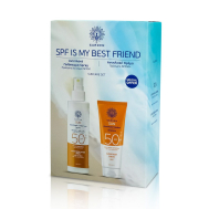 SPF Is My Best Friend Suncare Set, Αντηλιακό Γαλάκτωμα Spray και Αντηλιακή κρέμα για πρόσωπο και σώμα, SFP50+