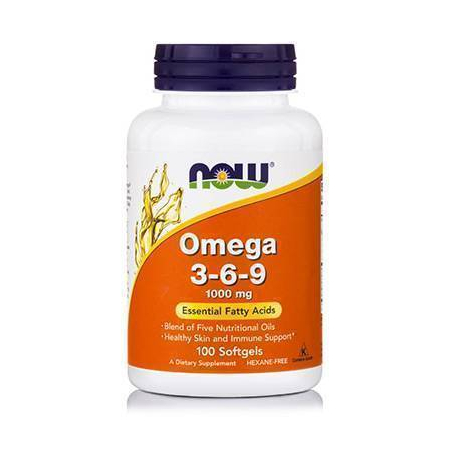 OMEGA 3-6-9 1000 mg, (Flax, Primrose, Canola, Pumkin & Black Currant) - 100 Softgels