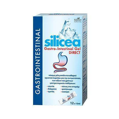 Silicea Gastrointestinal Gel 12 x 15ml (Φυσική πόσιμη γέλη πυριτίου για την αντιμετώπιση οξέων και χρόνιων γαστρεντερικών διαταραχών)