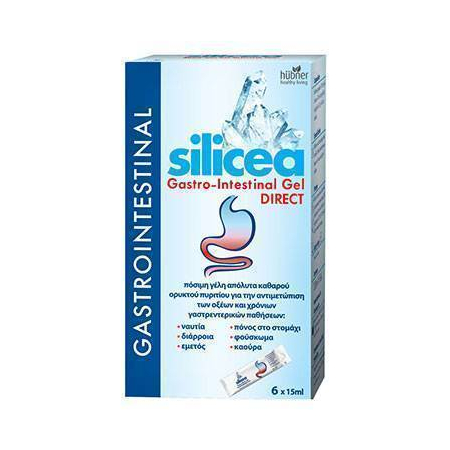 Silicea Gastrointestinal Gel 6 x 15ml (Φυσική πόσιμη γέλη πυριτίου για την αντιμετώπιση οξέων και χρόνιων γαστρεντερικών διαταραχών)