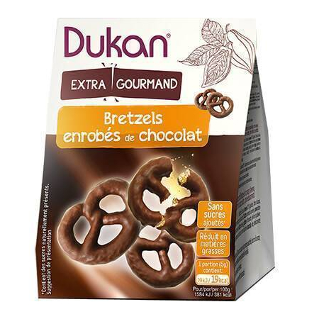 Dukan Pretzels βρώμης με επικάλυψη σοκολάτας, 100 γρ.