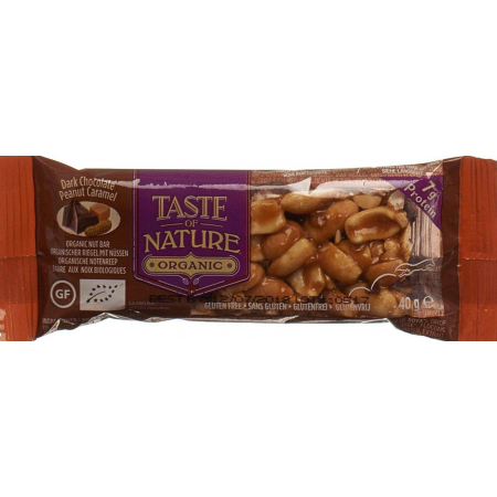 Taste of nature - Chocolat caramel peanuts  bar 40g
