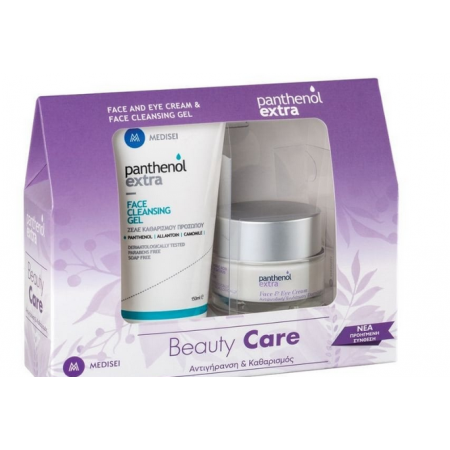 Medisei Panthenol Extra Beauty Care Face & Eye 24h Cream 50ml & Face Cleansing Gel 150ml