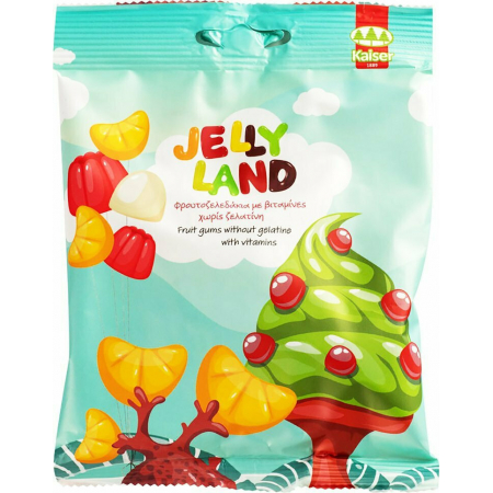 Kaiser 1889 Ζελεδάκια Jelly Land Με Βιταμίνες Χωρίς Ζελατίνη με Γεύση Μάνγκο / Ανανά / Passion Fruit 100gr