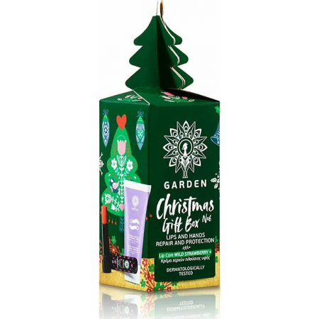 GARDEN Christmas Gift Box No6 Lip Care Φράουλα & Kρέμα Χεριών Πλούσιας Υφής 30ml