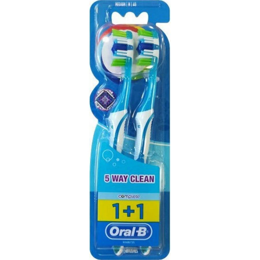 Oral-B Complete 5 Way Clean 40 1+1 Γαλάζιο - Γαλάζιο Medium - Image 1