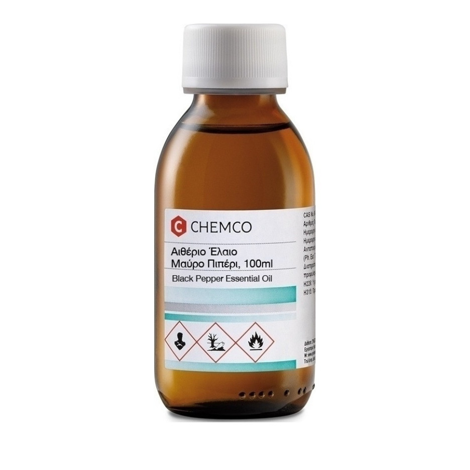 Chemco Αιθέριο Έλαιο Black Pepper 100ml | Biotherapy.shop Chemco Αιθέριο Έλαιο Black Pepper 100ml - Image 1