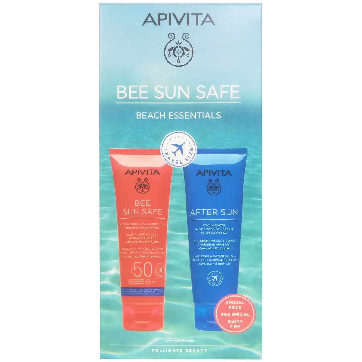 Apivita Bee Sun Safe Beach Essentials Σετ με Αντηλιακό Γαλάκτωμα Σώματος & After Sun - Image 1