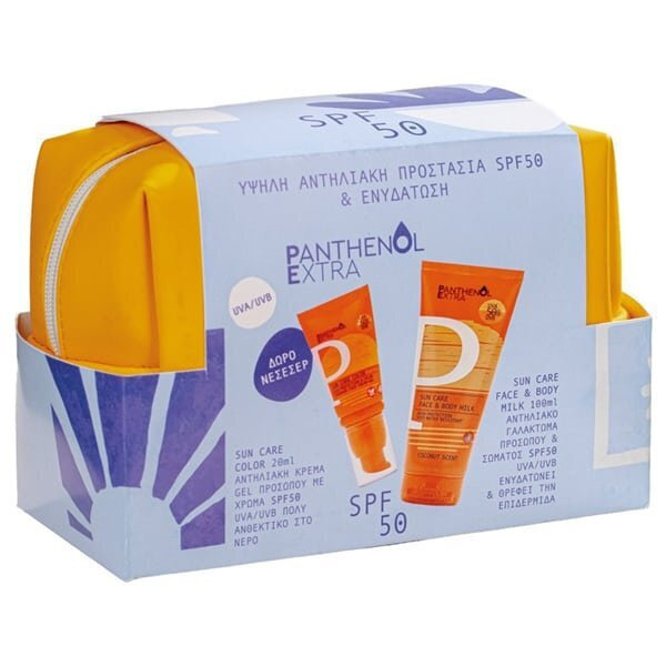 Medisei Panthenol Extra Sun Care Σετ με Αντηλιακό Προσώπου, Αντηλιακό Σώματος & Νεσεσέρ SPF50 3τμχ